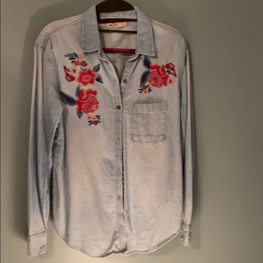 Hollister Denim Button Up